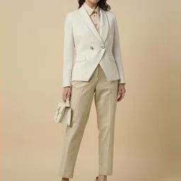 Allen Solly Beige Regular Fit Blazer image 4