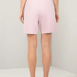 Amante Pink Relaxed Fit Solid Shorts image 2