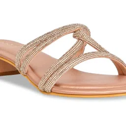 Rocia by Regal Women's Rose Gold Casual Sandals image 4