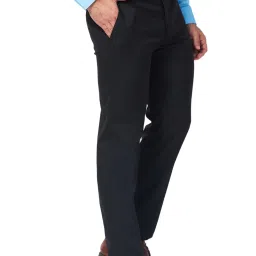 Raymond Black Classic Fit Texture Trousers image 4