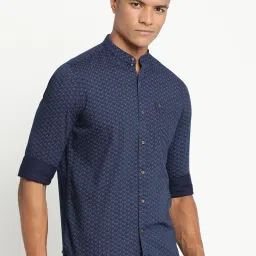 Turtle Blue Cotton Slim Fit Chequered Shirt image 4
