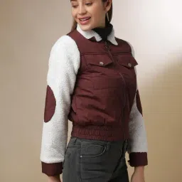 Campus Sutra Brown Regular Fit Jacket image 3