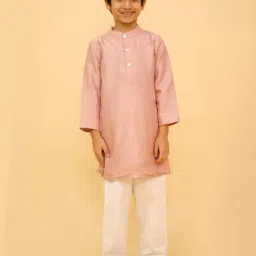 The Mom Store Boys Rose Cotton Kurta Set-image-25