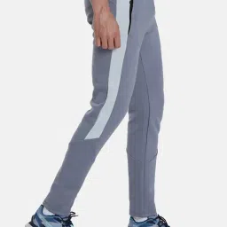 Puma Grey Cotton Slim Fit Colour Block Trackpants image 4
