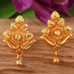 MEMOIR Gold-Plated Contemporary Drop Earrings-image-48
