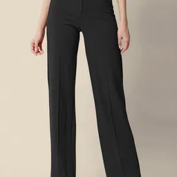 Dream Beauty Fashion Women Straight Fit High-Rise Easy Wash Pleated Trousers-image-99