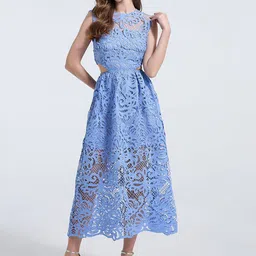 JC Collection Women Self Design Cut-Outs Fit & Flare Maxi Dress-picture-32