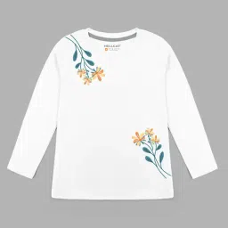 HELLCAT White Floral Print Full Sleeves T-Shirt-image-27