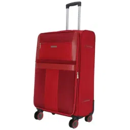 Nasher Miles Toledo Expander Soft-Sided Polyester Check-in  Red 28 inch |75cm Trolley Bag-image-42