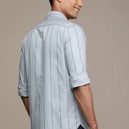 WROGN Pure Cotton Slim Fit Striped Casual Shirt image 5