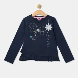 R&B Kids Navy Embellished Regular Fit T-Shirt-picture-40