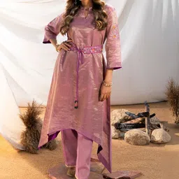 The White Tree Studio Women Ethnic Motifs Embroidered Regular Thread Work Kurta with Trousers-picture-16