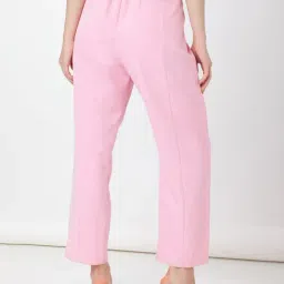 Zink London Light Pink Regular Fit High Rise Trousers image 2