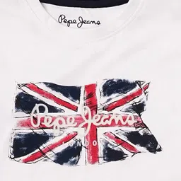 Pepe Jeans Boys Typography Printed Round Neck Pure Cotton T-shirt image 2
