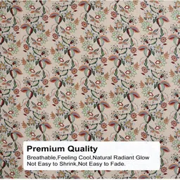 IVAZA Multicoloured Floral 130 TC Single Bedsheet with 1 Pillow Cover image 4