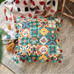 Chumbak Peranaken Tales Tiles Cushion Cover-image-0