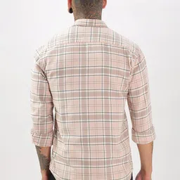 BS BLUE SQUAD Men Slim Fit Opaque Checked Casual Shirt image 2