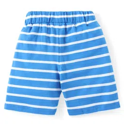 Babyhug Cotton Knit Half Sleeves Night Suit With Text Print - Blue image 5