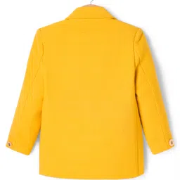 Dapper Dudes Full Sleeves Solid Blazer With Tee & Pant Set - Yellow image 5
