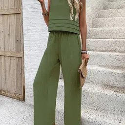 StyleCast x Revolte Round Neck Sleeveless Top With Trousers Co-Ords image 2