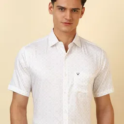 Allen Solly Men Floral Printed Spread Collar Pure Cotton Formal Shirt-picture-31