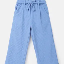 United Colors of Benetton Girls Blue Solid Trousers-picture-30