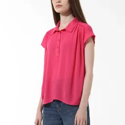 Only Pink Viscose Regular Fit Shirt image 4