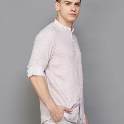 Code by Lifestyle Light Pink Regular Fit Printed Shirt image 4