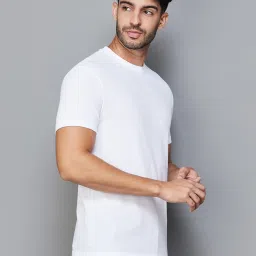 Code by Lifestyle White Cotton Regular Fit T-Shirt image 4
