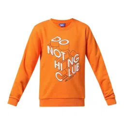 Jack & Jones Junior Orange Printed Full Sleeves Sweatshirt image 4