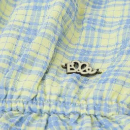 Elle Kids Lemon Yellow & Blue Chequered Top image 4