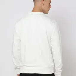 GAP White Regular Fit Solid Sweatshirt image 2