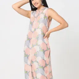 R&B Multicolor Polyester Floral Print A Line Kurta image 3