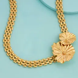 Kushal's Fashion Jewellery Yellow Gold Trendy Necklace With Chain for Women-image-48