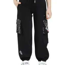 Monte Carlo Girls Black Printed Track Pants-image-43