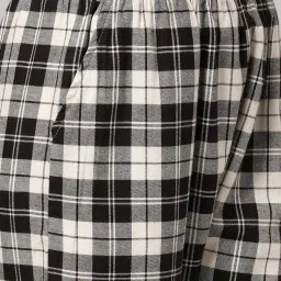 Kryptic Beige & Black Cotton Checks Pyjamas image 4