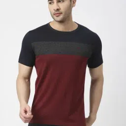 Dragon Hill Maroon Slim Fit Striped T-Shirt-picture-26