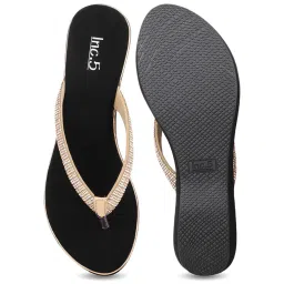 Inc.5 Women's Rose Gold Thong Wedges image 4