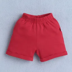 Bumzee Boys White & Red Full Sleeves Shirt Waistcoat & Short Set With Applique Bow image 4