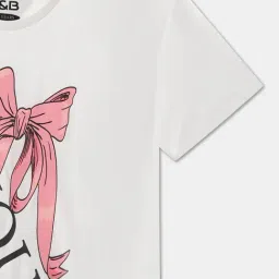 R&B Kids White Graphic Regular Fit T-Shirt image 3