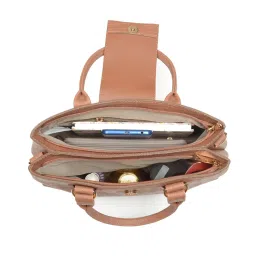 Baggit Tan Animal Effect Medium Satchel image 4