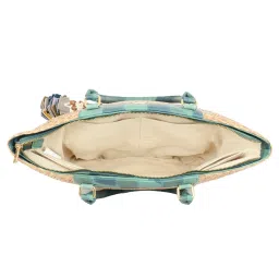 Baggit Green Woven Large Tote image 4