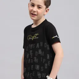 Monte Carlo Kids Black Printed T-Shirt image 4