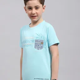 Monte Carlo Kids Turquoise Printed T-Shirt image 4