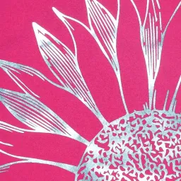 Kiddopanti Girls Fuchsia Pink Cotton Half Sleeves Printed Round Neck Tee image 4