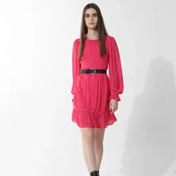 Only Dark Pink Regular Fit A Line Dress image 4