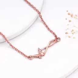 GIVA 92.5 Sterling Silver Rose Gold Wings of Beauty Necklace-picture-29