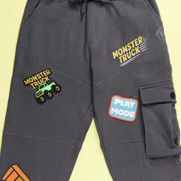 KiddoPanti Boys Printed Mid-Rise Joggers image 3