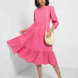 Akkriti by Pantaloons Morning Glory Embroidered Casual Dress image 4