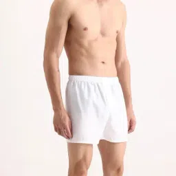 Rare Rabbit White Regular Fit Checks Boxers image 3